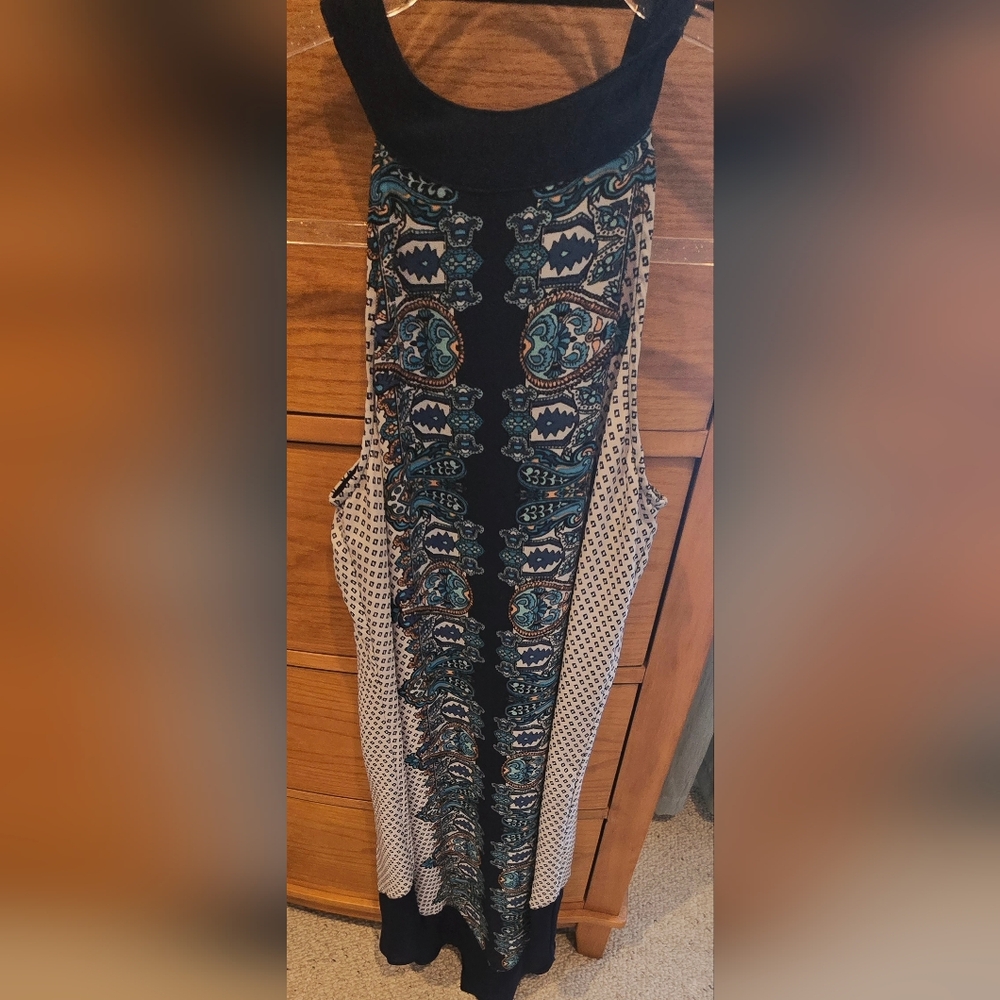 Colorful Women's Patterned Sleeveless Dress, S, Flowy, Fun! Like New